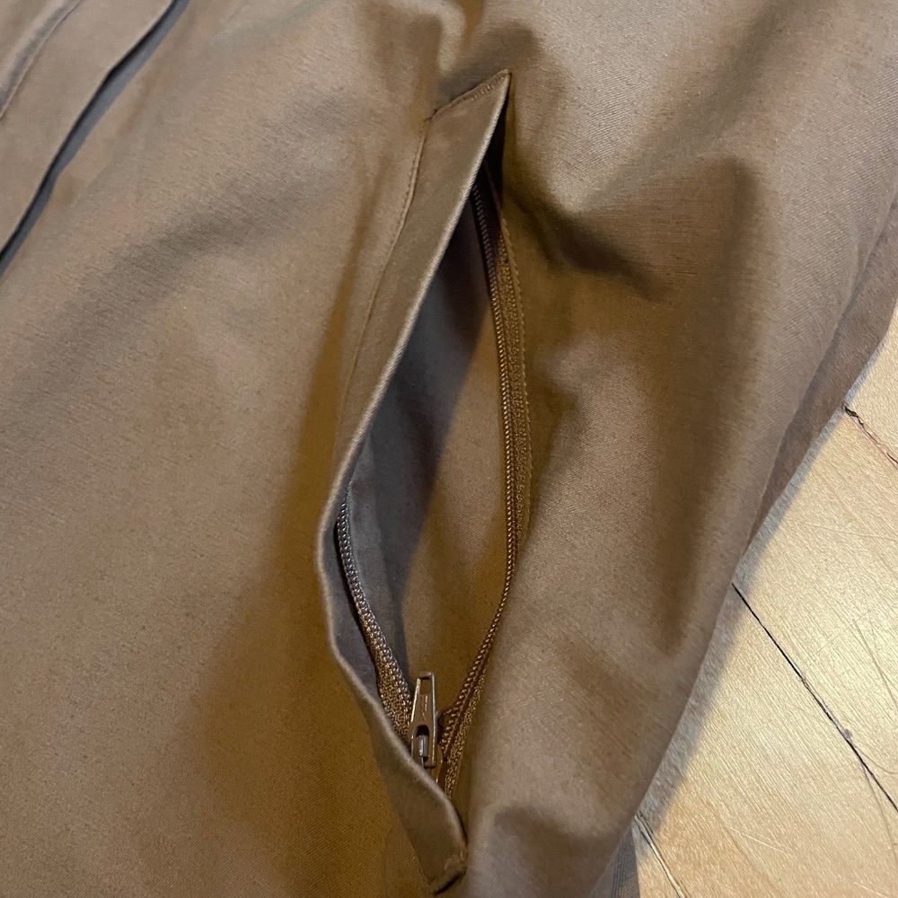 GARNET HILL Longline Modern Trench Coat Jacket 2 Way Zip Water Resistant Hood - Picture 7 of 16